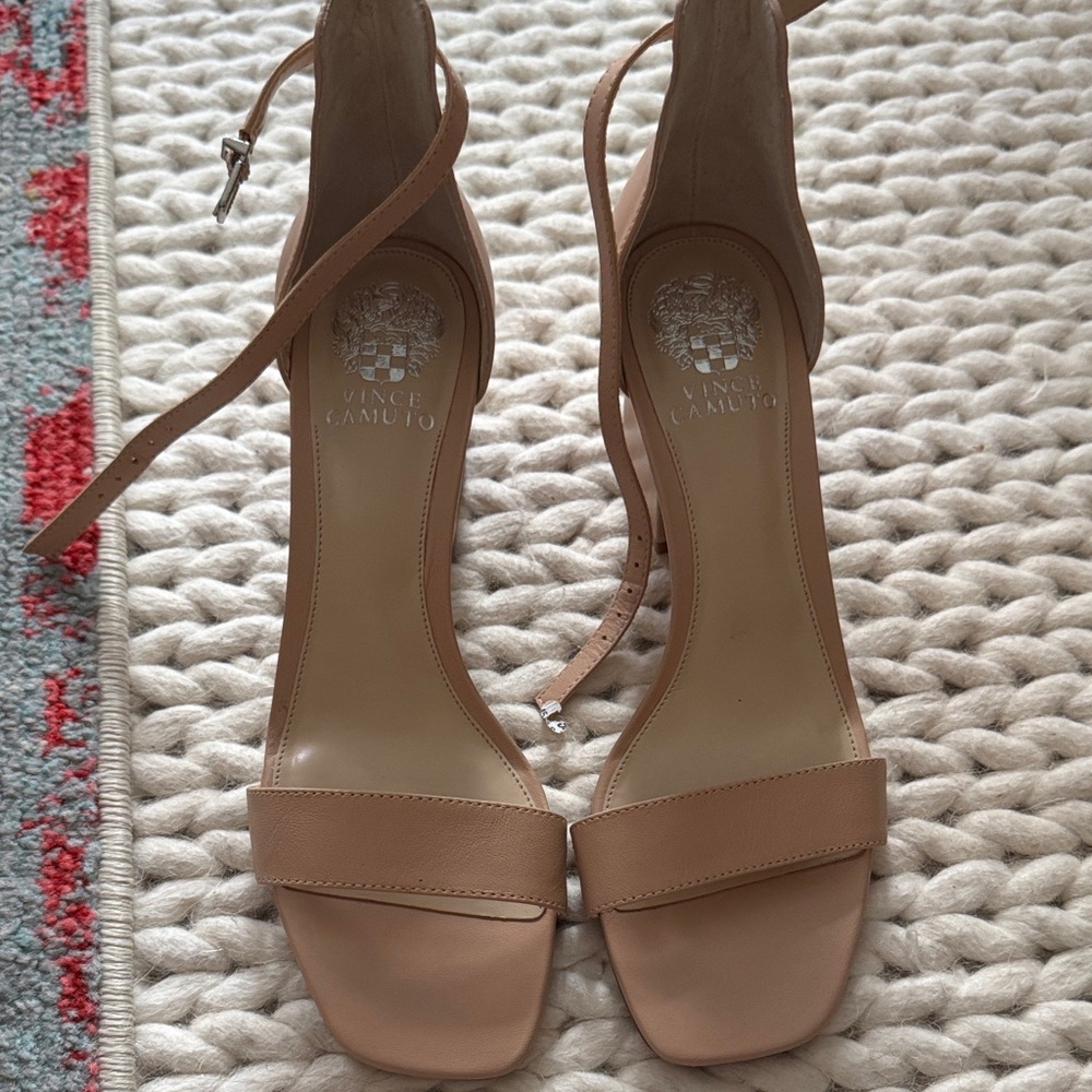 Vince Camuto Nude Strappy Heels
